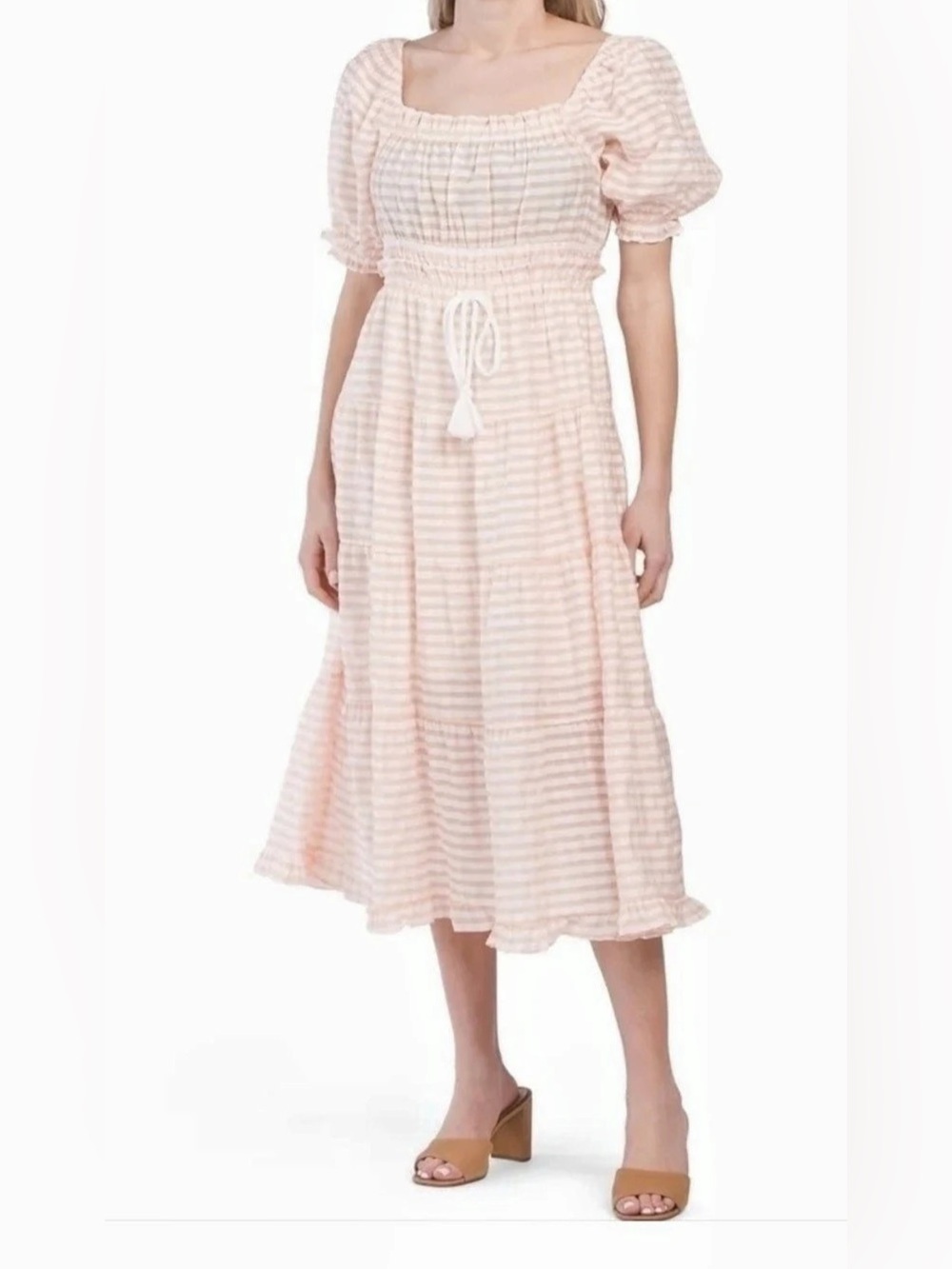 MOON RIVER Puff Sleeve Midi Dress Women’s Size XS